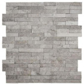 Fortress Splitface 12.5 in. x 12.5 in. x 8 mm Marble Mosaic Wall Tile