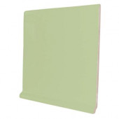 Color Collection Matte Spring Green 6 in. x 6 in. Ceramic Stackable Right Cove Base Corner Wall Tile-DISCONTINUED