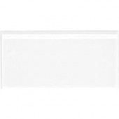 Contempo Bright White Polished 3 in. x 6 in. x 8 mm Glass Subway Tile