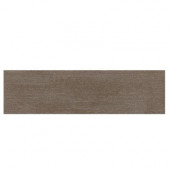 Identity Oxford Brown Grooved 4 in. x 24 in. Porcelain Bullnose Floor and Wall Tile-DISCONTINUED
