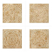 Montagna Cortina 6 in. x 6 in. Porcelain Embossed Deco (Receive 1 of 4 Random Decos - Sold as Singles)