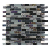 Seattle Skyline Blend Bricks 12 in. x 12 in. x 8 mm Marble and Glass Mosaic Floor and Wall Tile