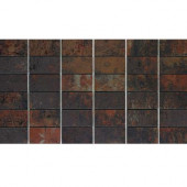 Argos 13 in. x 24 in. Antracita Porcelain Mesh-Mounted Mosaic Tile-DISCONTINUED