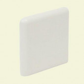 Color Collection Matte Snow White 2 in. x 2 in. Ceramic Surface Bullnose Corner Wall Tile-DISCONTINUED