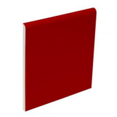 Bright Red Pepper 4-1/4 in. x 4-1/4 in. Ceramic Surface Bullnose Wall Tile