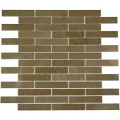 Jerusalem Gold Piano Brick 12 in. x 12 in. x 8 mm Polished Natural Stone Floor and Wall Tile