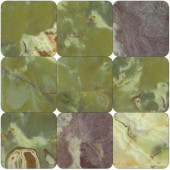 Green 4 in. x 4 in. Tumbled Onyx Floor and Wall Tile (1 sq. ft. / case)