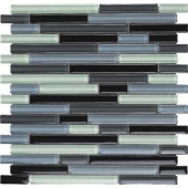 Color Blends Joven Gloss Strips Mosaic Glass Mesh Mounted Tile - 4 in. x 4 in. Tile Sample-DISCONTINUED
