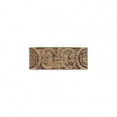 Fashion Accents Noce Medallion 3 in. x 8 in. Travertine Accent Wall Tile