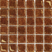 12 in. x 12 in. Brown Glass Mesh-Mounted Mosaic Tile-DISCONTINUED