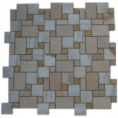 Parisian Pattern Calcutta Blend 12 in. x 12 in. x 8 mm Marble Floor and Wall Tile