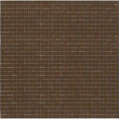 12.8 in. x 12.8 in. Venice Cameo Brown Glossy Glass Tile-DISCONTINUED