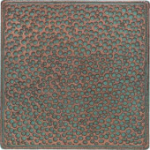Castle Metals 4-1/4 in. x 4-1/4 in. Aged Copper Metal Insert B Accent Wall Tile