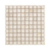Creama 12 in. x 12 in. x 8 mm Mosaic Marble Floor/Wall Tile