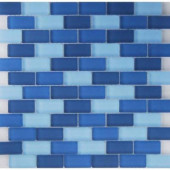 Oceanz Indian Mosaic Glass Mesh Mounted Tile - 3 in. x 3 in. Tile Sample