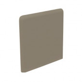 Color Collection Matte Cocoa 3 in. x 3 in. Ceramic Surface Bullnose Corner Wall Tile-DISCONTINUED