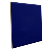 Color Collection Bright Cobalt 6 in. x 6 in. Ceramic Surface Bullnose Wall Tile-DISCONTINUED