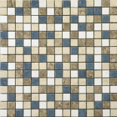 Orion 16 in. x 16 in. Multi-Color Porcelain Mesh-Mounted Mosaic Tile-DISCONTINUED
