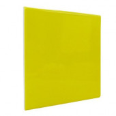 Color Collection Bright Yellow 6 in. x 6 in. Ceramic Surface Bullnose Corner Wall Tile-DISCONTINUED