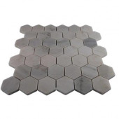 Oriental Hexagon 12 in. x 12 in. x 8 mm Marble Floor and Wall Tile