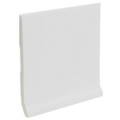 Matte Tender Gray 6 in. x 6 in. Ceramic Stackable /Finished Cove Base Wall Tile-DISCONTINUED