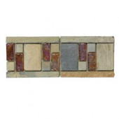 Aspen 4 in. x 10 in. x 8 mm Glass and Slate Wall Tile
