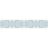 Lattice Breeze Border 117.5 in. x 4 in. Glass Wall and Light Residential Floor Mosaic Tile