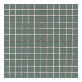 Maracas Oak Moss 12 in. x 12 in. 8mm Frosted Glass Mesh Mount Mosaic Wall Tile (10 sq. ft. / case)-DISCONTINUED