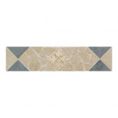 Florenza Oliva and Azzurro 3 in. x 12 in. Porcelain Decorative Floor and Wall Tile