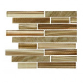 Temple Latte Foam Marble and Glass Tile Sample