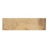 Aspen Lodge Golden Ridge 3 in. x 12 in. Porcelain Bullnose Floor and Wall Tile-DISCONTINUED