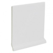 Color Collection Bright Tender Gray 4-1/4 in. x 4-1/4 in. Ceramic Stackable Left Cove Base Wall Tile-DISCONTINUED