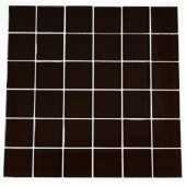 12 in. x 12 in. Contempo Mahogany Polished Glass Tile