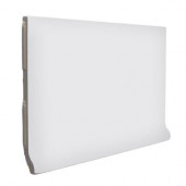 Color Collection Bright Tender Gray 3-3/4 in. x 6 in. Ceramic Stackable Cove Base Wall Tile-DISCONTINUED