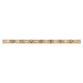 Cristallo Glass Smoky Topaz 1/2 in. x 8 in. Scallop Accent Wall Tile