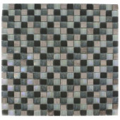 Galaxy Blend Squares 12 in. x 12 in. x 8 mm Marble and Glass Mosaic Floor and Wall Tile