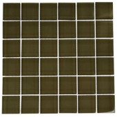 12 in. x 12 in. Contempo Khaki Polished Glass Tile-DISCONTINUED