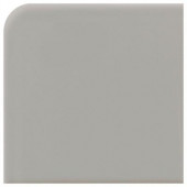 Semi-Gloss Desert Gray 2 in. x 2 in. Ceramic Surface Bullnose Corner Wall Tile