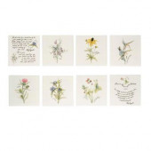 Prairie Flowers Decorative Field Tile in Biscuit-DISCONTINUED