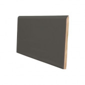 Color Collection 3 in. x 6 in. Bright Dark Gray Ceramic Wall Tile with a 6 in. Surface Bullnose-DISCONTINUED