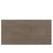 Identity Oxford Brown Grooved 12 in. x 24 in. Polished Porcelain Floor and Wall Tile (11.62 sq. ft. / case)-DISCONTINUED