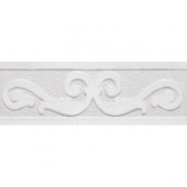 Listel Vento 4 in. x 8 in. Blanco Ceramic Trim Tile-DISCONTINUED