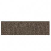 Identity Oxford Brown Fabric 4 in. x 12 in. Porcelain Bullnose Floor and Wall Tile-DISCONTINUED