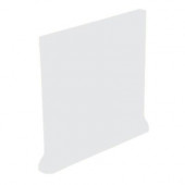 Color Collection Bright Tender Gray 4-1/4 in. x 4-1/4 in. Ceramic Stackable Right Cove Base Wall Tile-DISCONTINUED