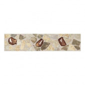Castle De Verre Universal/Multi-Color 3 in. x 13 in. Porcelain Decorative Floor and Wall Tile-DISCONTINUED