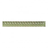 Cristallo Glass Peridot 1 in. x 8 in. Rope Glass Accent Wall Tile