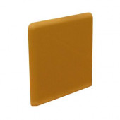 Color Collection Bright Mustard 3 in. x 3 in. Ceramic Surface Bullnose Corner Wall Tile-DISCONTINUED