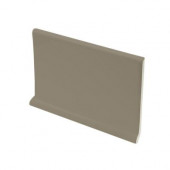 Color Collection Matte Cocoa 4 in. x 6 in. Ceramic Cove Base Wall Tile-DISCONTINUED