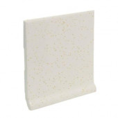 Color Collection Bright Gold Dust 6 in. x 6 in. Ceramic Stackable /Finished Cove Base Wall Tile-DISCONTINUED