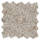 Micro Pebble Playa Beige 12 in. x 12 in. x 6.35 mm Mesh-Mounted Mosaic Floor and Wall Tile (10 sq. ft. / case)